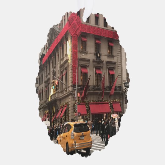 クリスマスボウオンフィフスアベニューヨークシティNYC オーナメントカード (右)