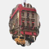 クリスマスボウオンフィフスアベニューヨークシティNYC オーナメントカード (左)