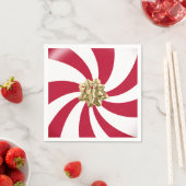クリスマスボウオンペパーミントキャンディ スタンダードカクテルナプキン (インサイチュ)