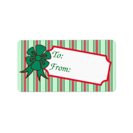 クリスマスボウギフトタグ ラベル