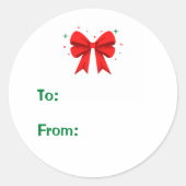 クリスマスボウギフトラベルシール ラウンドシール (正面)