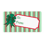 クリスマスボウギフトラベルラベル ラベル (正面)