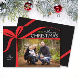 クリスマスボウクリスマスフォトカード 招待状