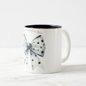 クリスマスボウクリスマス水玉模様ボウフェスティバル ツートーンマグカップ (正面右)