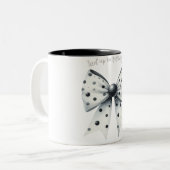 クリスマスボウクリスマス水玉模様ボウフェスティバル ツートーンマグカップ (正面左)