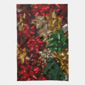 クリスマスボウズカラフルフェスティバルホリデイ キッチンタオル (縦)