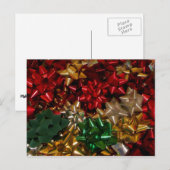 クリスマスボウズカラフルフェスティバルホリデイ シーズンポストカード (正面/裏面)