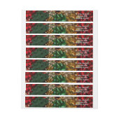 クリスマスボウズカラフルフェスティバルホリデイ ラップアラウンドラベル (シート)