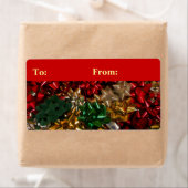 クリスマスボウズカラフルフェスティバルホリデイ ラベル (インサイチュ)