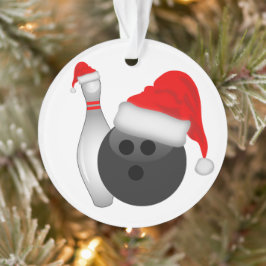 クリスマスボウリングボールとピン オーナメント