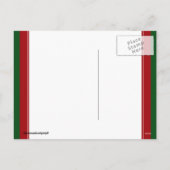 クリスマスボウリングボールとピン シーズンポストカード (裏面)