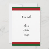 クリスマスボウリングボールとピン 招待状 (裏面)