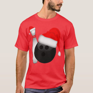 クリスマスボウリングボールとピン Tシャツ