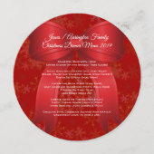 クリスマスボウレッドファミリーディナーメニューテンプレート メニュー (正面)