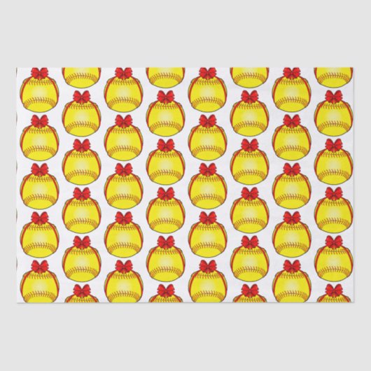 クリスマスボウ付きソフトボール 薄葉紙 (正面)