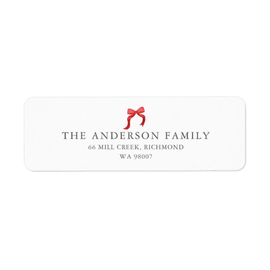 クリスマスボウ差出人住所 ラベル (正面)