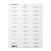 クリスマスボウ差出人住所 ラベル (フルシート)