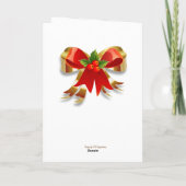 クリスマスボウ折り畳みグリーティングカード カード (裏面)