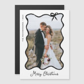 クリスマスボウ白黒フォト磁気カード (正面/裏面)