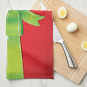 クリスマスボウ キッチンタオル (四つ折り)