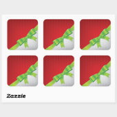 クリスマスボウ スクエアシール (シート)