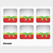 クリスマスボウ スクエアシール (シート)