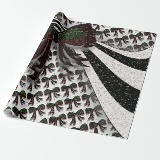 クリスマスボウ –  ラッピングペーパー (アンロールド)