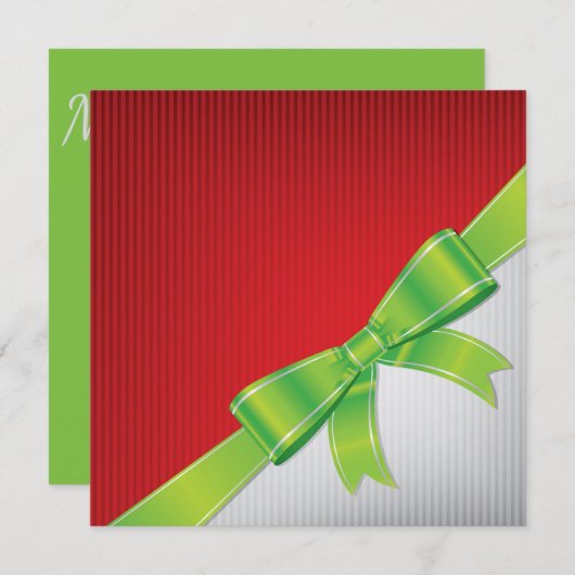 クリスマスボウ 招待状 (正面/裏面)