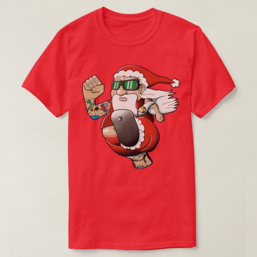 クリスマスボガンサンタ Tシャツ (デザイン正面)