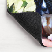 クリスマスボクサーの子犬の口 マウスパッド (コーナー)