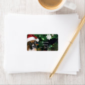 クリスマスボクサーの子犬 ラベル (インサイチュ)