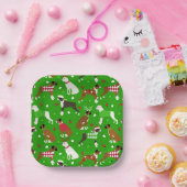 クリスマスボクサードッグ紙プレート ペーパープレート (パーティー)