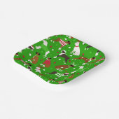 クリスマスボクサードッグ紙プレート ペーパープレート (傾斜あり)