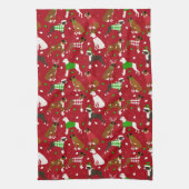 クリスマスボクサー犬キッチンタオル キッチンタオル (縦)