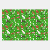 クリスマスボクサー犬ラッピング紙シート ラッピングペーパーシート (正面2)