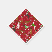 クリスマスボクサー犬 スタンダードカクテルナプキン (角)