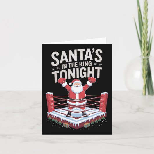 クリスマスボクシングサンタズインザリングや輪今夜 カード (正面)