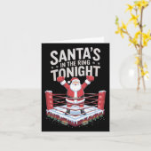 クリスマスボクシングサンタズインザリングや輪今夜 カード (黄色い花)