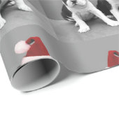 クリスマスボストンテリアの子犬 ラッピングペーパー (ロールコーナー)