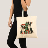 クリスマスボストンテリアドッグ トートバッグ (正面(商品))