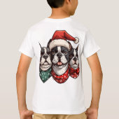 クリスマスボストンテリアドッグ Tシャツ (裏面)