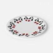 クリスマスボストンテリアーズ紙プレート ペーパープレート (アングル)