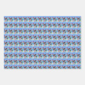 クリスマスボストンテリアードッグズキャンディケーンサンタハット ラッピングペーパーシート (正面2)