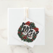 クリスマスボストンテリアードッグズホリデーリース フェイバータグ (インサイチュ)