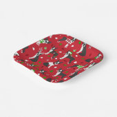 クリスマスボストンテリア紙プレート ペーパープレート (傾斜あり)