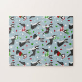 クリスマスボストンテリア ジグソーパズル (横)