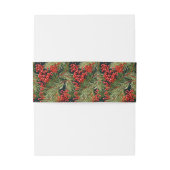 クリスマスボタニカルの枝と果実 招待状ベリーバンド (裏面例)