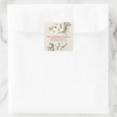 クリスマスボタニカルウォーター差出人住所 スクエアシール (バッグ)