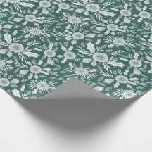 クリスマスボタニカルウッドカットグリーン