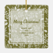 クリスマスボタニカルセラミックスオーナメント セラミックオーナメント (裏面)